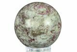 Polished Rubellite (Tourmaline) & Quartz Sphere - Madagascar #286092-1